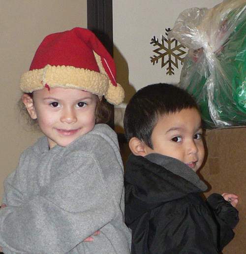 kids & santa hats