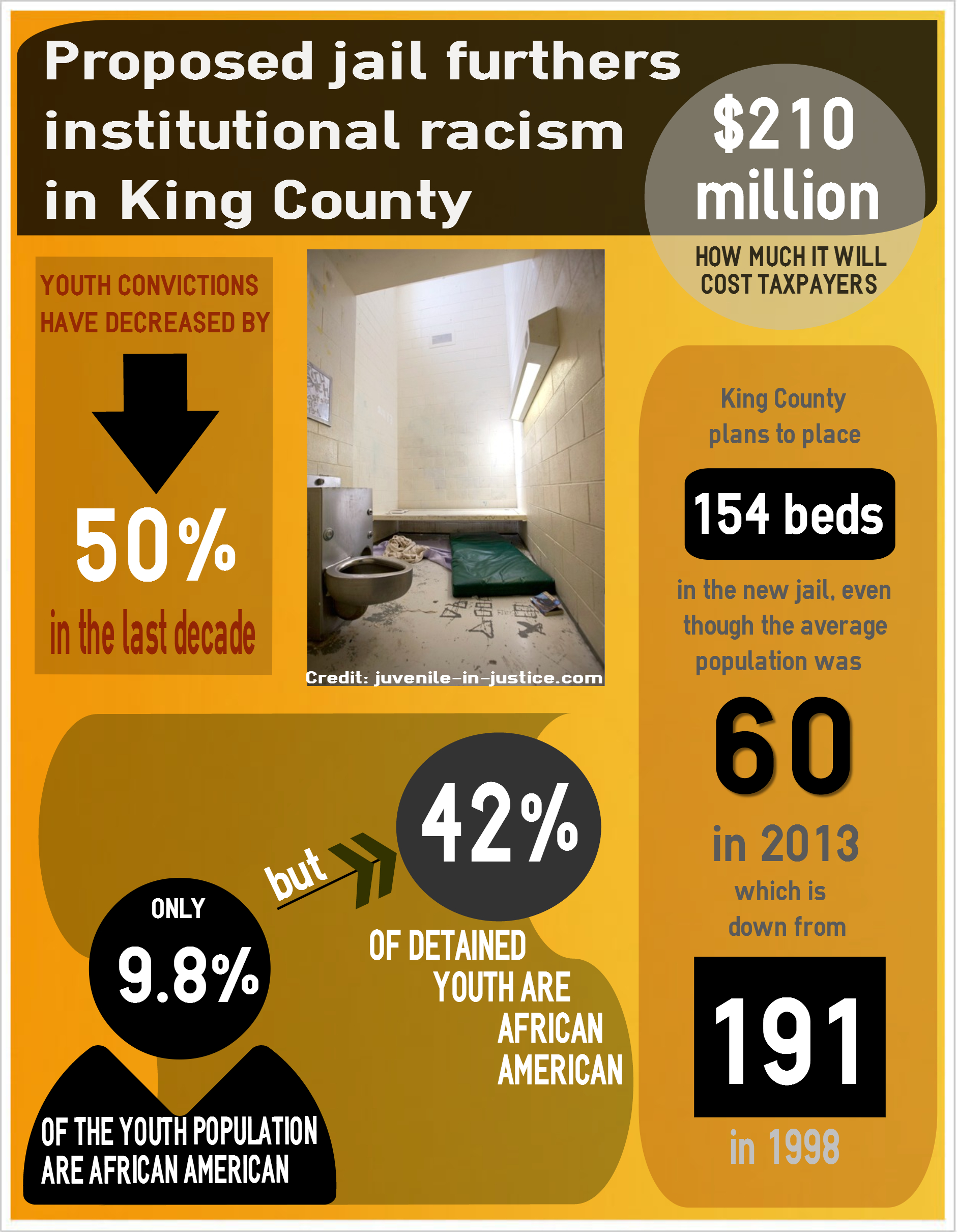 New Youth Jail, King County, institutional racism, african american incarceration, king county juvenile infographic