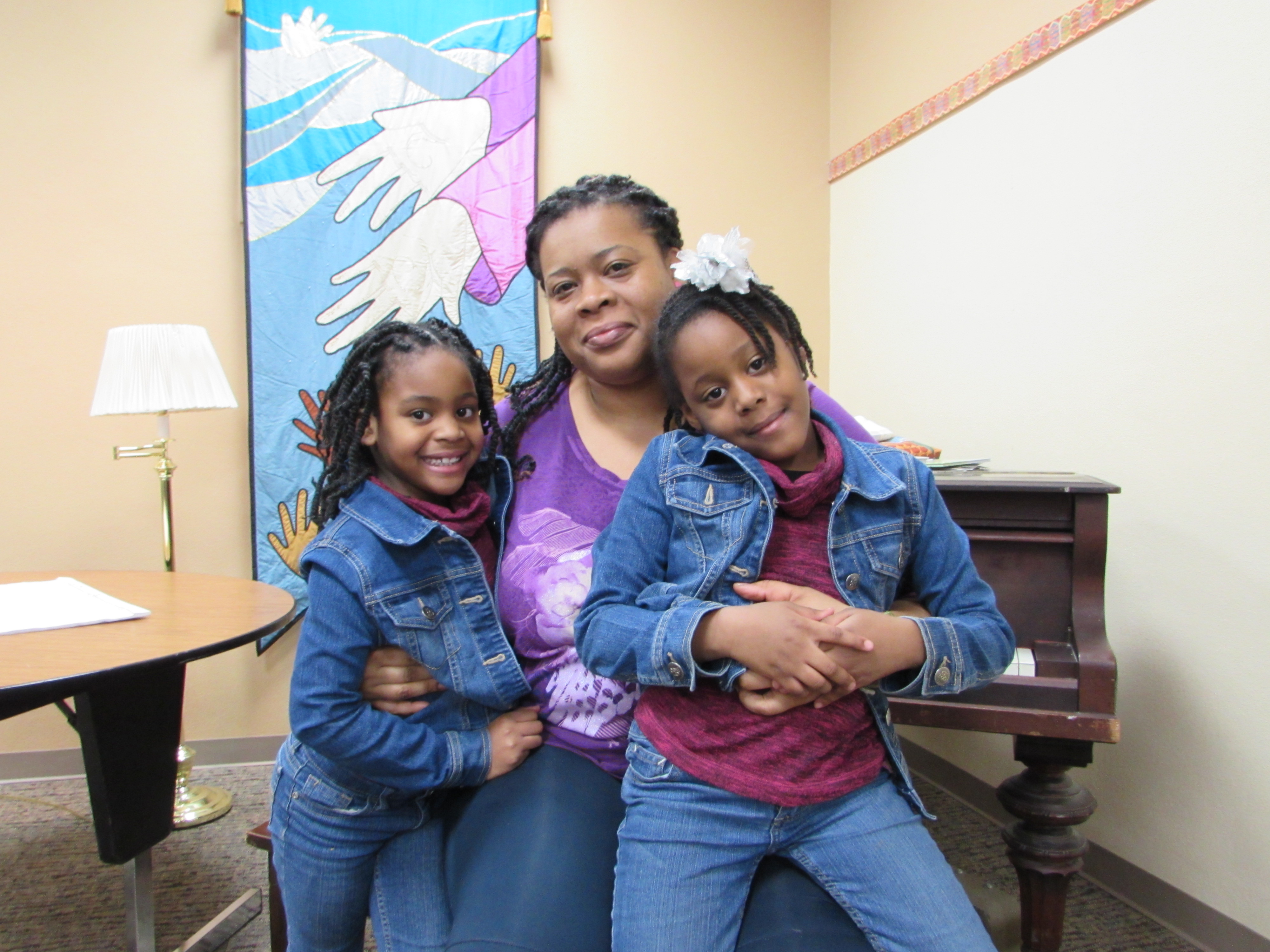 Poverty Action Member, Nacol, and her kids at 2014 MLK Lobby Day