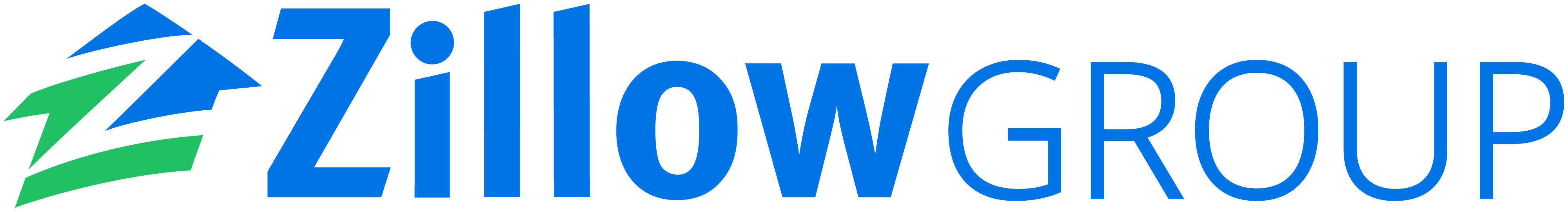 ZillowGROUP logo, green and blue