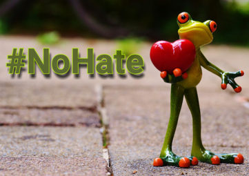 Frog holding heart #nohate