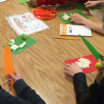 4th & 5th graders use their tools to cut Jicamas to make takis.