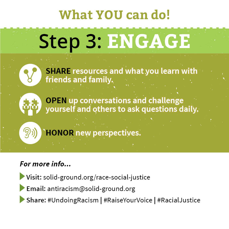 Undoing Racism brochure - Step 3: Engage