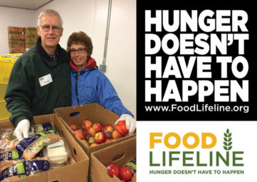 Food Lifeline volunteers, Tom & Christine