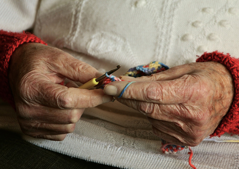 Older hands crochet