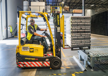 Image of Forklift in a Warehouse