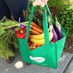 Whole Foods Market shopping bag filled with groceries