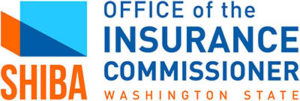 orange and blue SHIBA logo, OFFICE of the INSURANCE COMMISSIONER WASHINGTON STATE