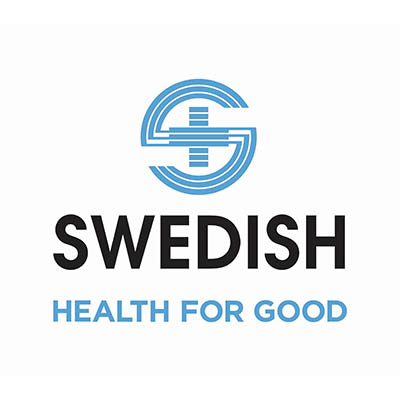 Blue and black logo reading: SWEDISH HEALTH FOR GOOD