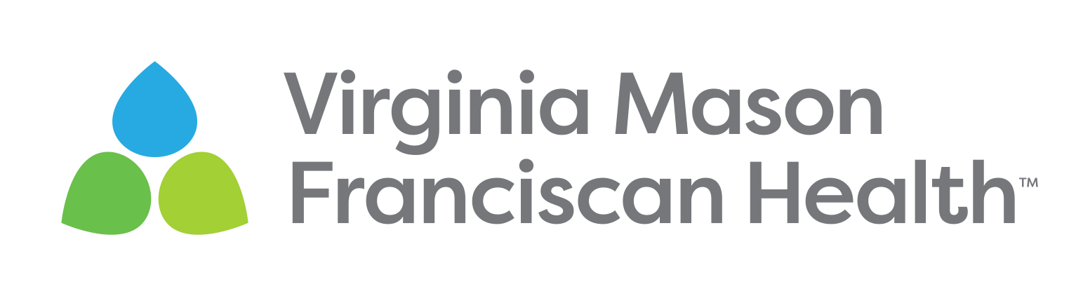 green and blue Virginia Mason Franciscan Health logo with grey lettering