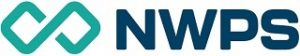 NWPS - Northwest Plan Services logo, aqua with black letters